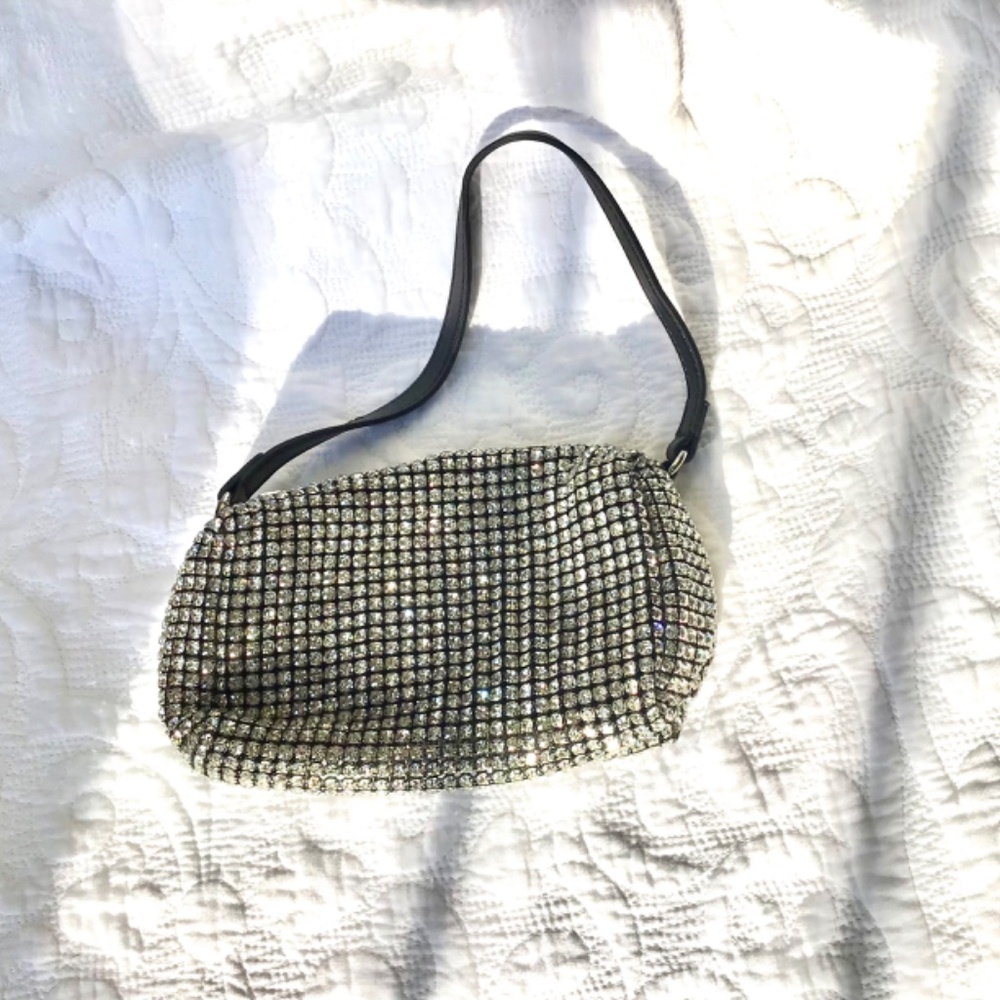 Rhinestone mini shoulder bag- Never used